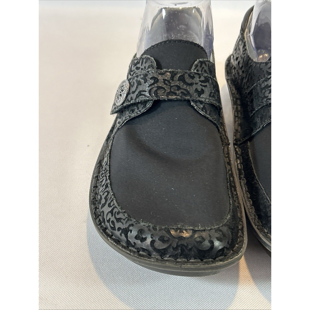 Alegria Brenna Aristoclass Women's Sz 38EU 7.5US Black Floral Comfort Clogs - Picture 7 of 13